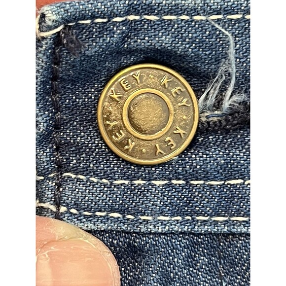 KEY Brand Mens Carpenter Pants Blue Denim Jeans Size W44 x L32 - Picture 10 of 12